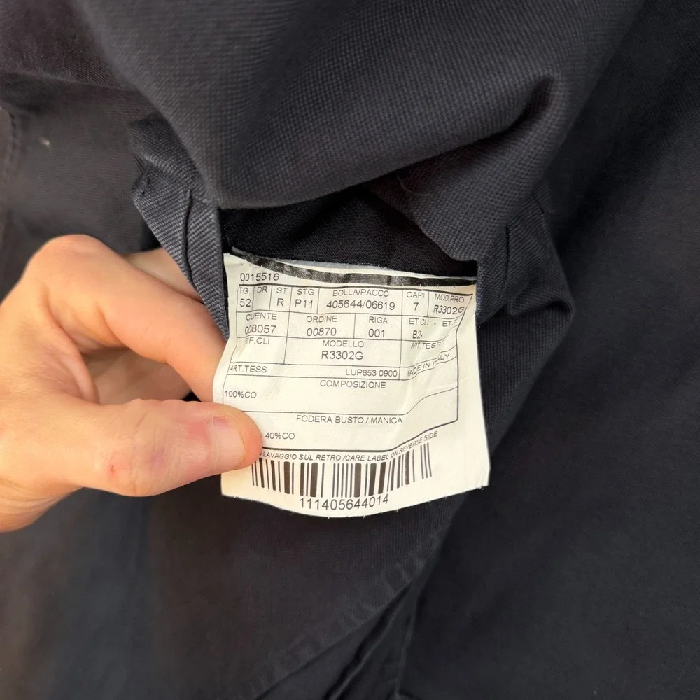 Boglioli Coat Blazer Jacket Cotton Navy Blue size EU 52 Model R3302G - Picture 9 of 16